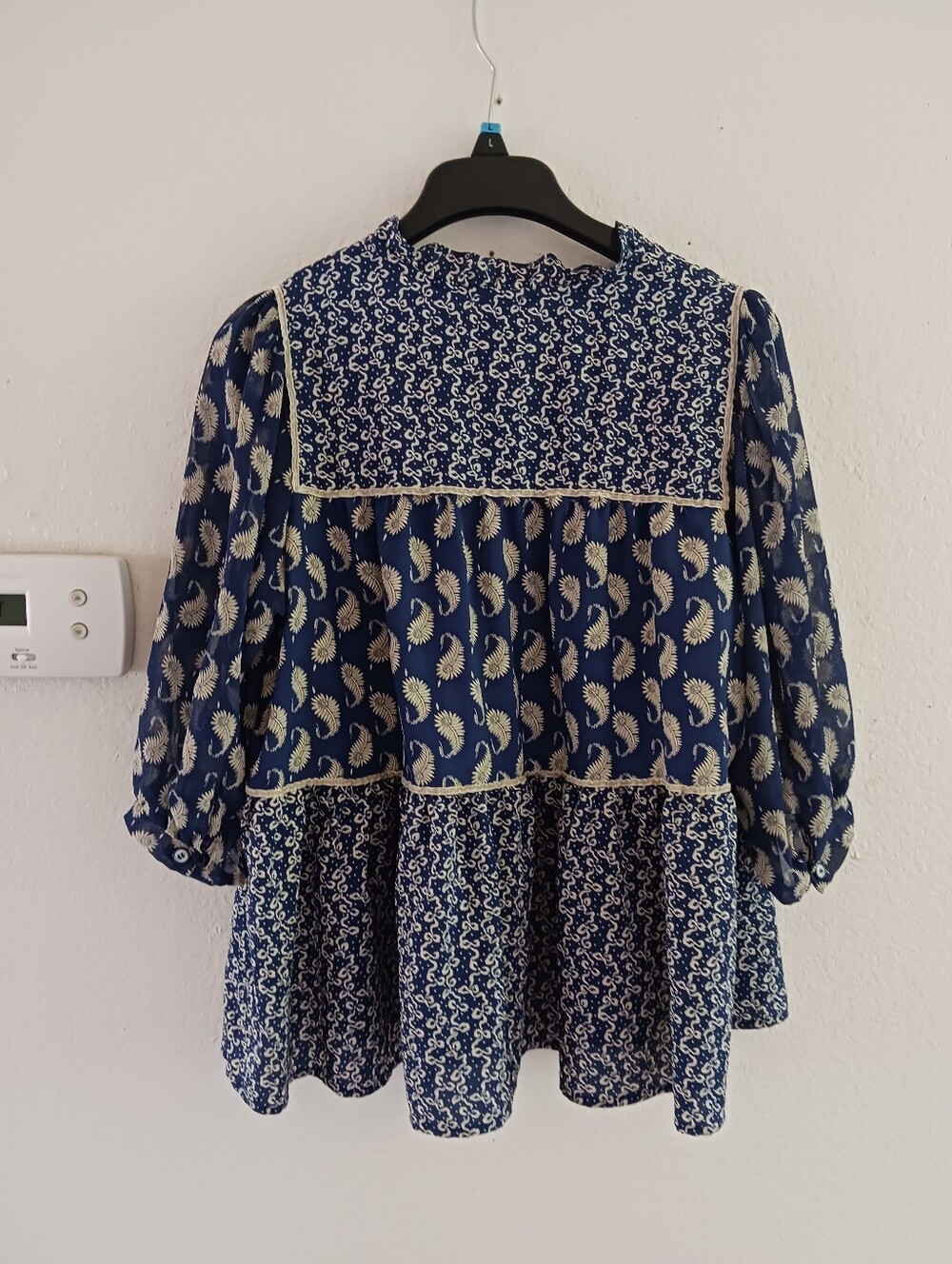 Rain + Rose Balloon Sleeve Boho Blouse - Picture 2 of 5